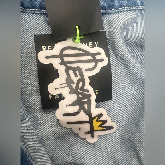 Bershka Jeans Jacket Women Barbie Design XS (0387) - Picture 12 of 16